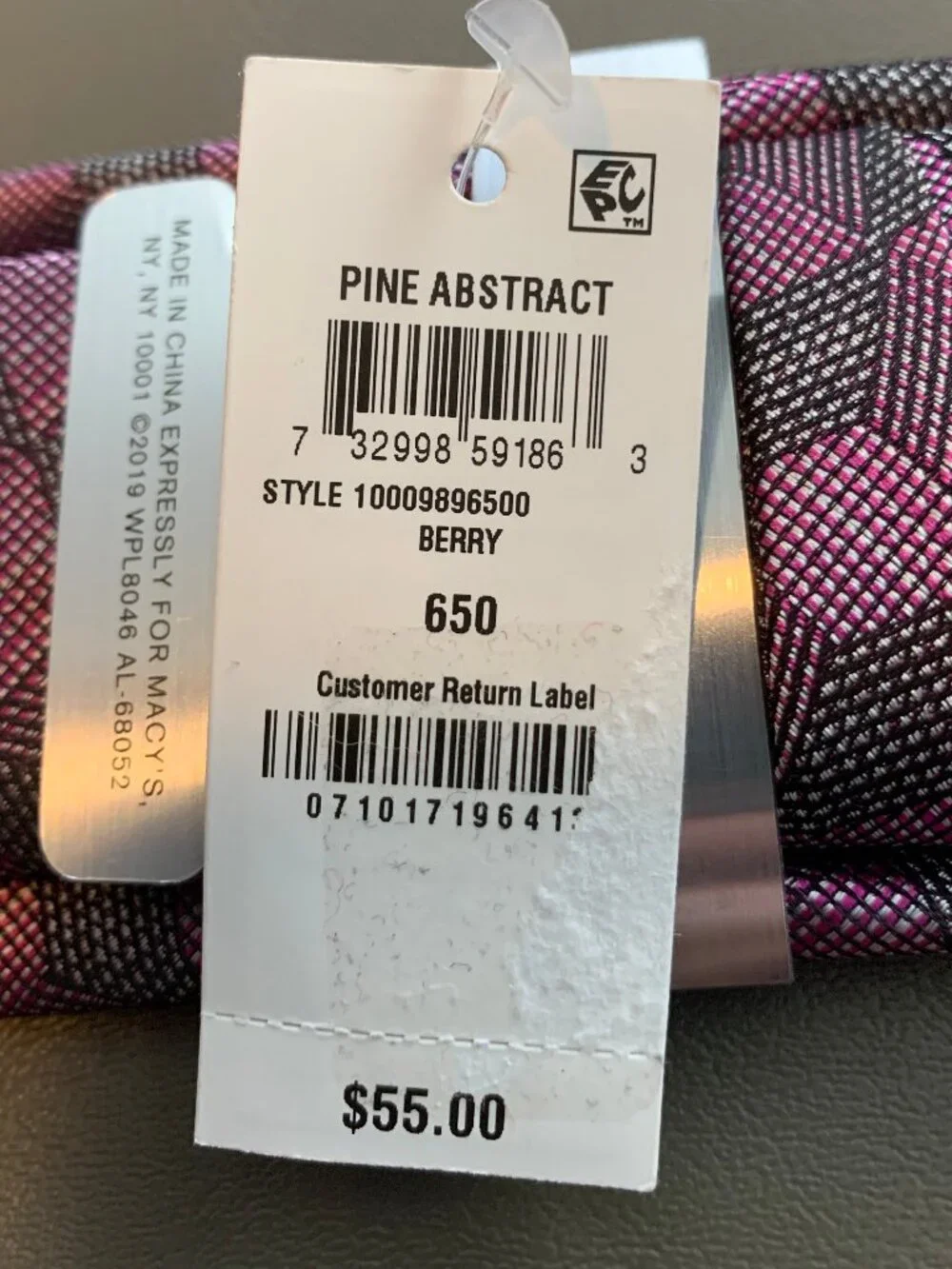 Alfani Men's Abstract Cube 2.75'' Neck Tie, Berry Pink Purple Multi, One Size